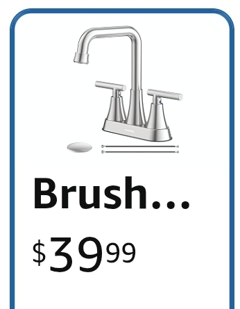Brushed Nickel 4 inch Centerset Bathroom Faucet for Sink 2-3 Hole Bathroom Sink Faucet with Pop-up Drain and Supply Lines, Stainless Steel 2-Handle Centerset Fauce - Image 3