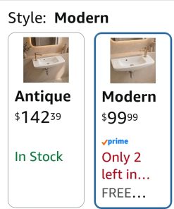 Alternative view of Small Wall Mount Sink, Renovators Supply Edgewood 20" Wide White Grade A Vitreous China Rectangular Small Porcelain Floating Bathroom Vessel Sink
