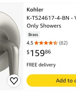 Alternative view of Kohler TS45110-4-BN Forte Shower Valve Trim