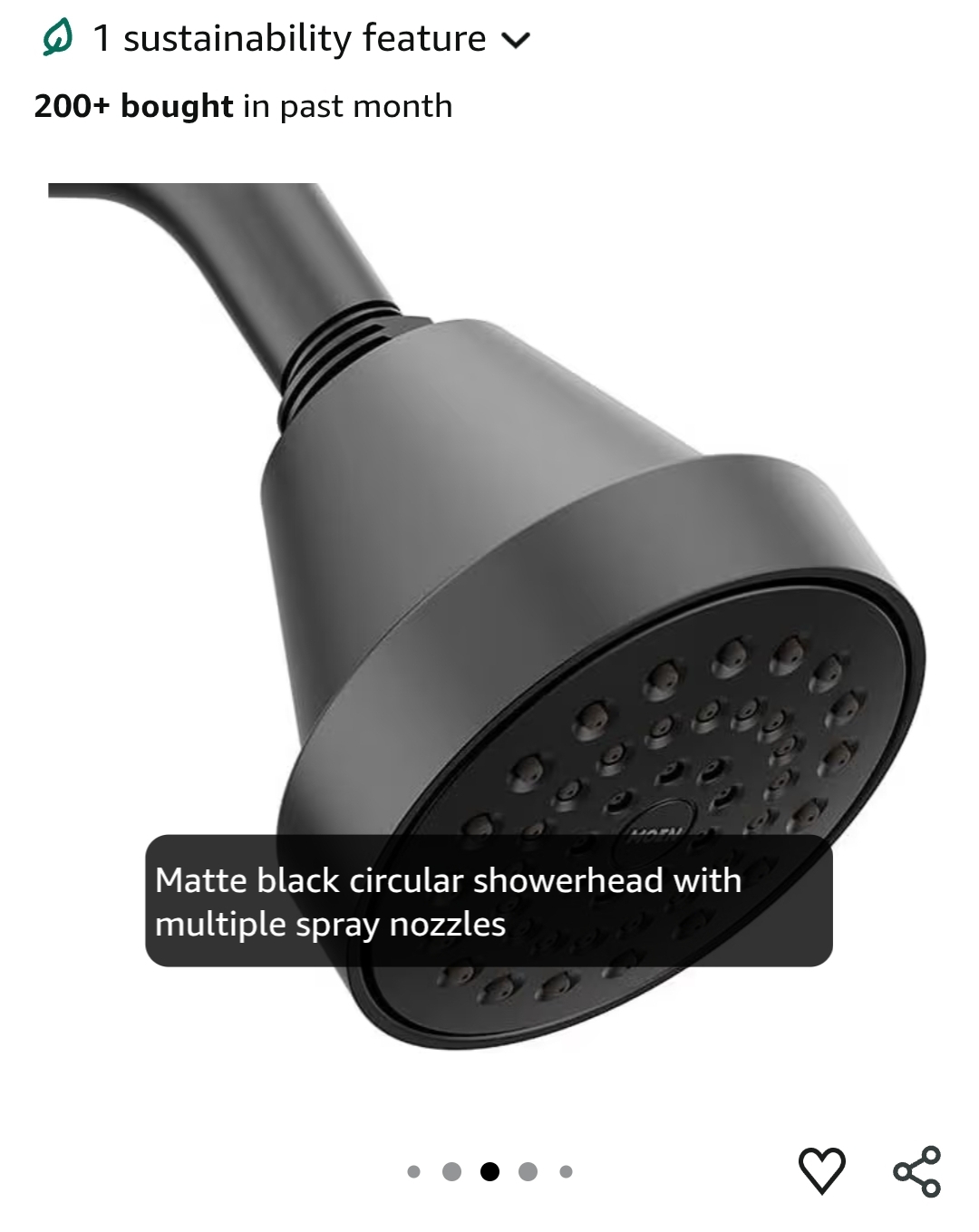 Moen Gibson Matte Black Eco-Performance Modern Shower Trim Featuring Bathroom Showerhead and Lever Handle - Image 5