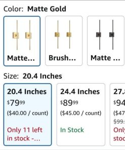 Alternative view of Set of Two, Dimmable Hardwired Wall Sconces, 350° Rotate, LED Matte Gold Wall Light Fixtures, 3000K Warm Light Wall Lamp, 20.4 Inch (2 Pack)