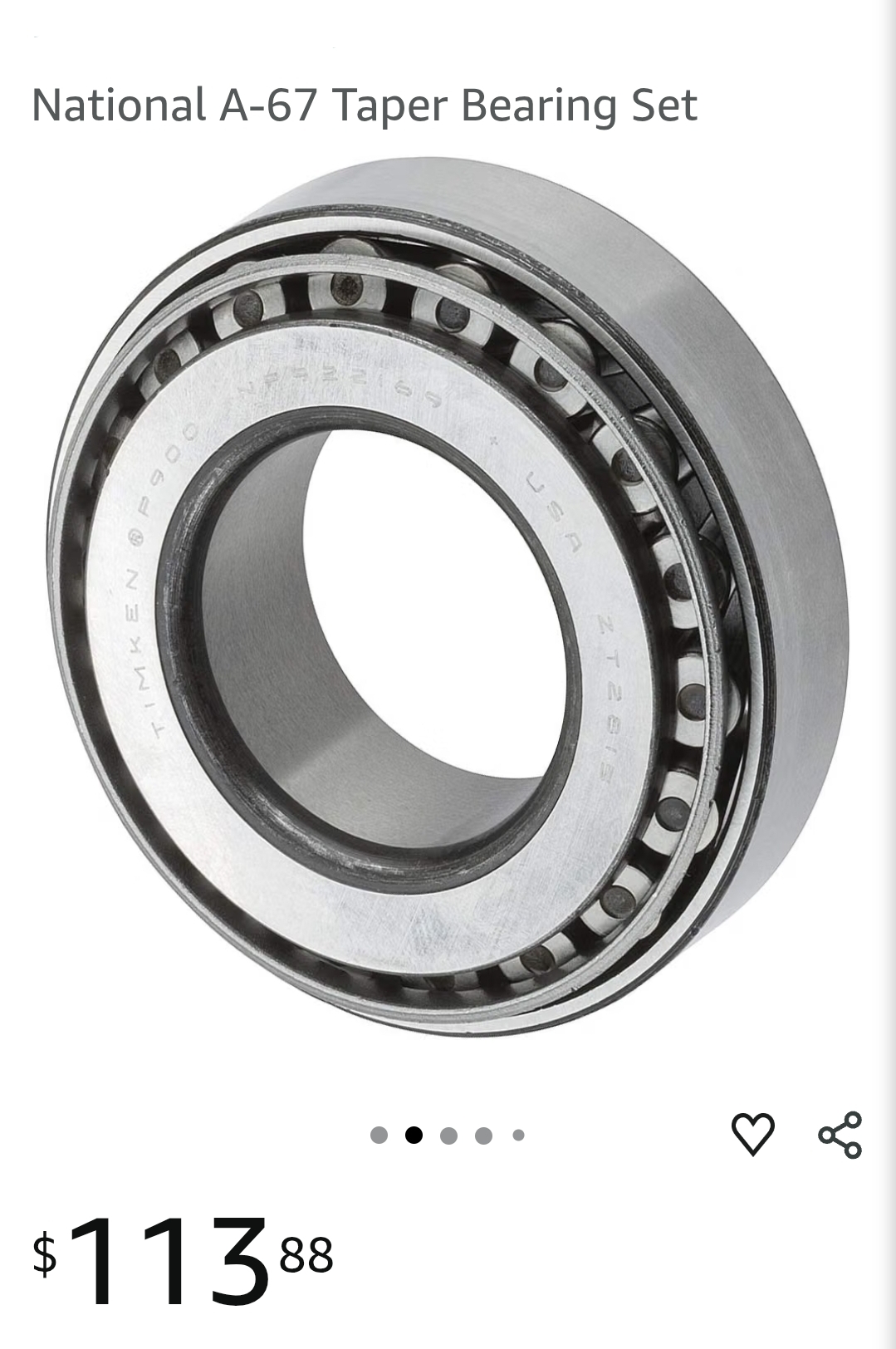 National A-67 Taper Bearing Set - Image 7
