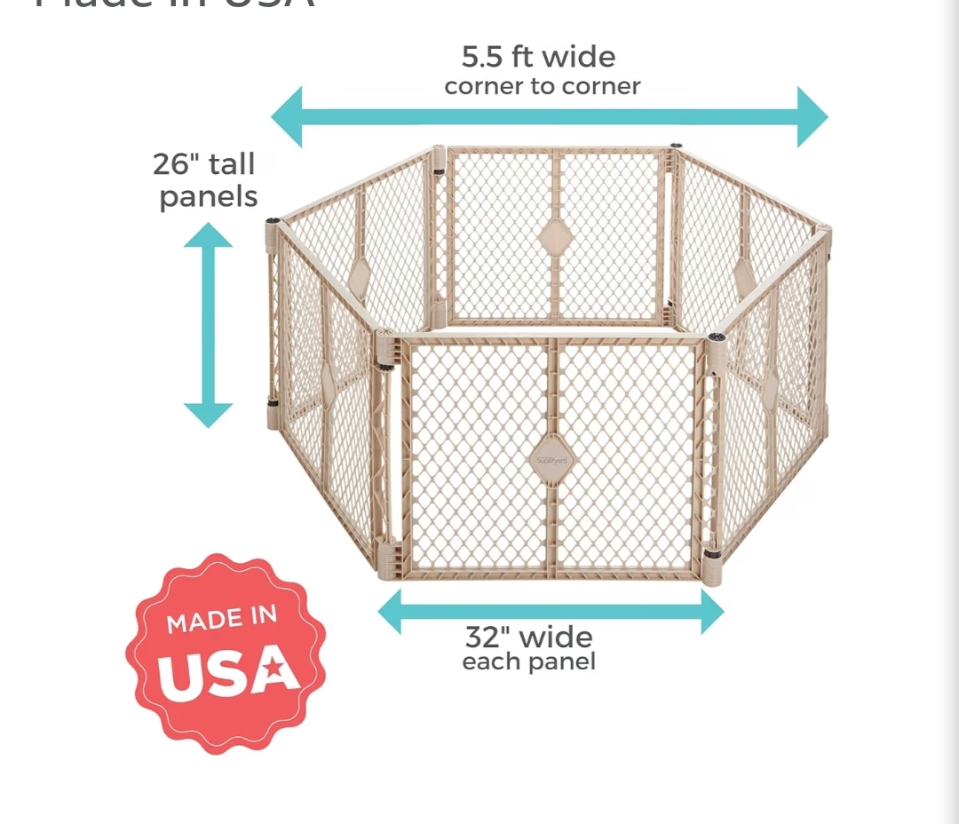 Toddleroo Superyard: 6-Panel, 18.5 SqFt Baby Playard; Sand Portable, Durable - Image 10