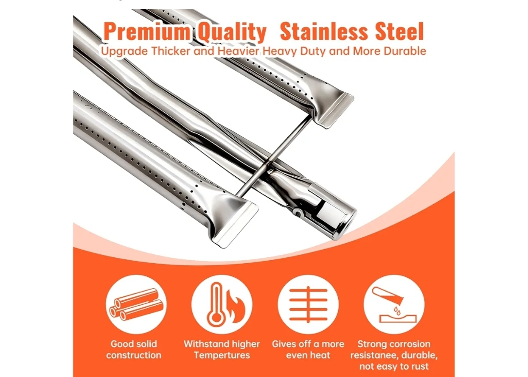 Stainless U Shaped Grill Burners for Delta Heat Grill Replacement Part, Fits DHBQ-B, DHBQ-C, DHBQ-D Models,16 Inch - Image 6