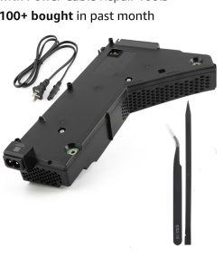 for PS5 Power Supply, Internal Power Source with AC Adapter Replacement Console Accessories Parts with Power Cable Repair Tools