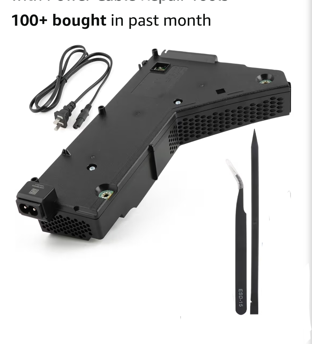 for PS5 Power Supply, Internal Power Source with AC Adapter Replacement Console Accessories Parts with Power Cable Repair Tools