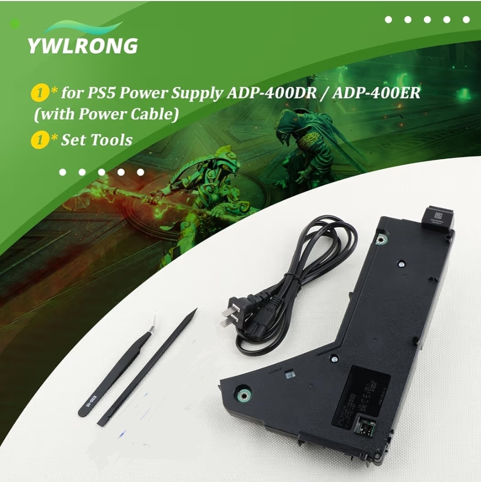 for PS5 Power Supply, Internal Power Source with AC Adapter Replacement Console Accessories Parts with Power Cable Repair Tools - Image 9