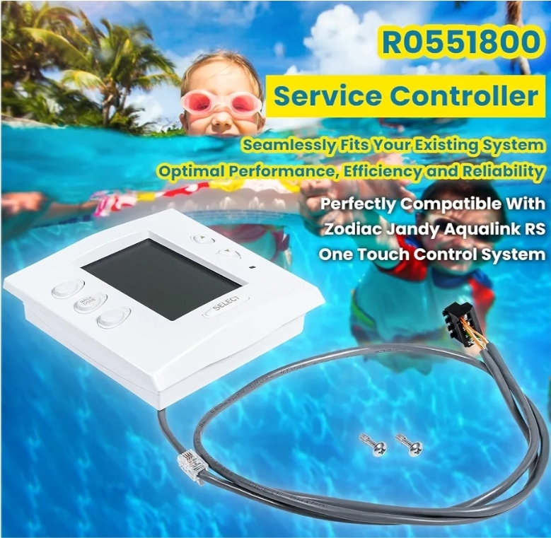 R0551800 Service Controller Replacement for Zodiac Jandy Aqualink RS One Touch System Pool and Spa Control Panel PCB with Buttons, LCD, LED, 3.6FT Cable, Connector - Image 6