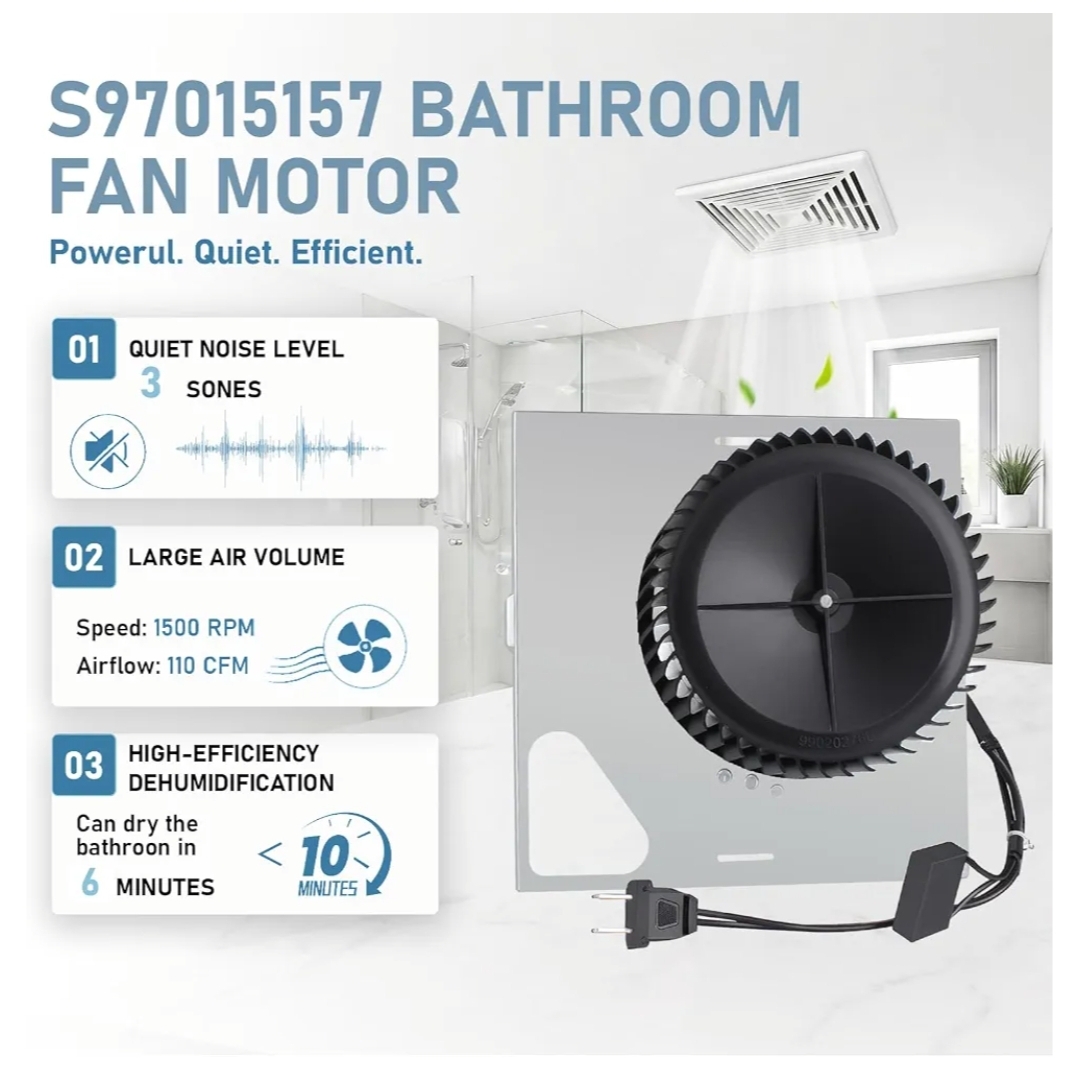 S97015157 Motor Assembly Compatible with Broan NuTone Bathroom Exhaust Fan - Image 7
