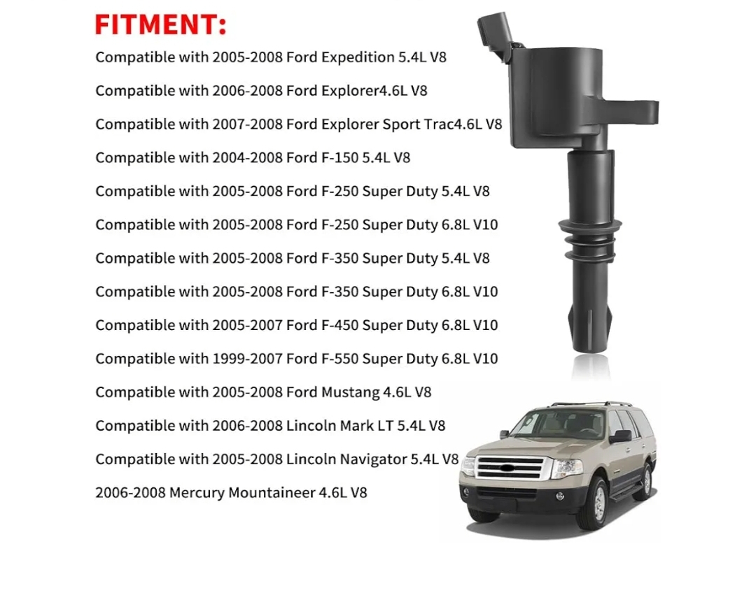 Set of 8 FD508 Ignition Coil Pack and SP515 Platinum Spark Plug - Image 5
