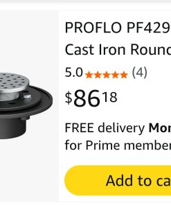 Alternative view of PROFLO PF42957RD Cast Iron Round Shower Drain (2" IPS Connection) - Chrome