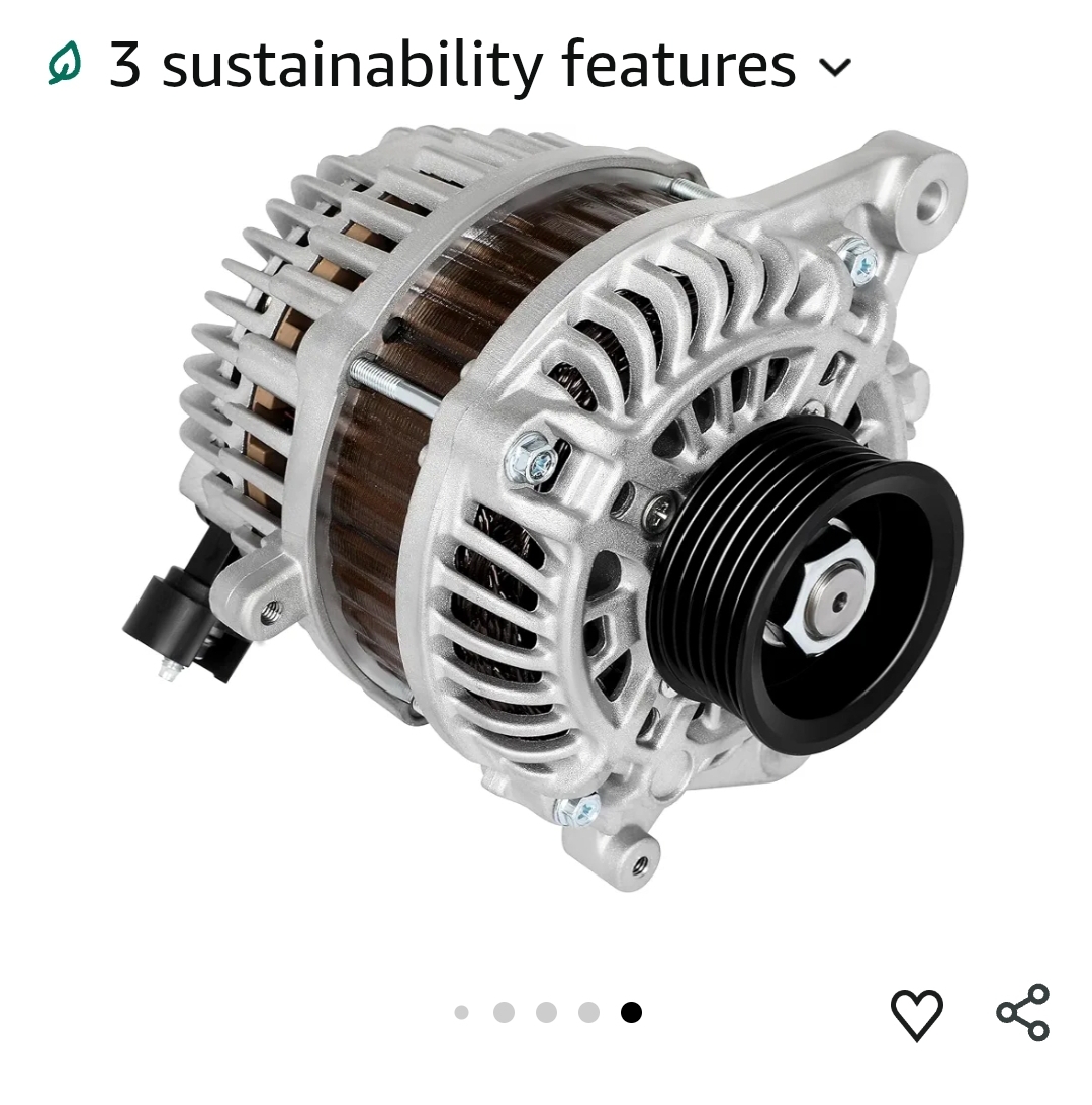 Alternator Fits for Acura ILX 2013 2014 2015 2.0L 2.0 /for Honda for Civic 2012 13 14 15 1.8L 1.8 HR-V 2016 1.8L 1.8-12V 95Amp CW S6 Pulley Class, Replace OE 11537 - Image 12