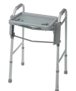 Medline Walker Flip Tray Table with 2 Cup Holders, Universal Tray for Standard Folding Walkers, Mobility Accessories