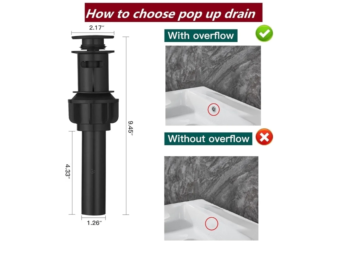3 Hole Widespread Modern Gold Sink Faucet 8 inch 3 Hole Vanity w Pop Up Drain (Brushed Gold) - Image 9