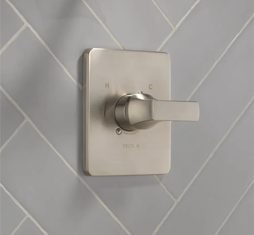 Delta Velum 14 Series Single-Function Valve Trim Kit, Brushed Nickel Handle Set for Shower Faucet System - Image 3