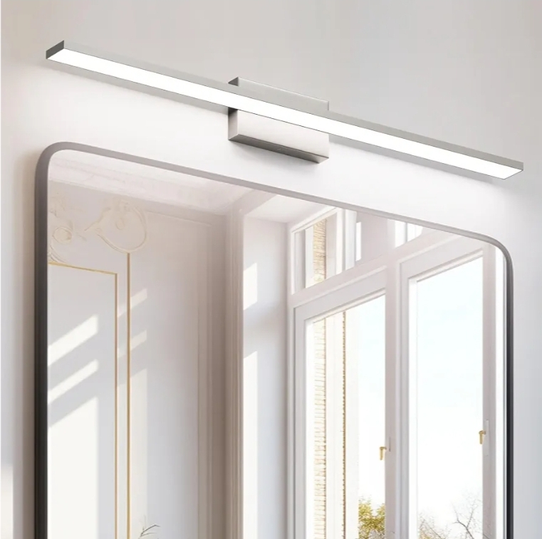 40" Brushed Nickel Vanity Light for Bathroom Metal Acrylic Modern LED Bathroom Light Fixtures Brushed Nickel - Image 4