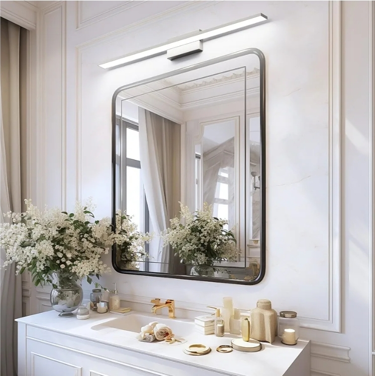 40" Brushed Nickel Vanity Light for Bathroom Metal Acrylic Modern LED Bathroom Light Fixtures Brushed Nickel - Image 6