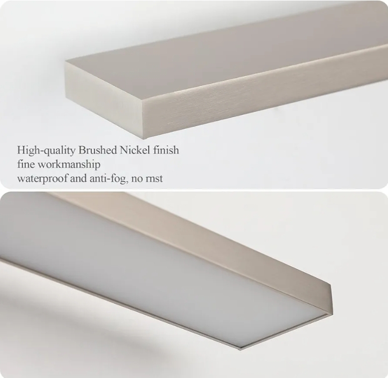 40" Brushed Nickel Vanity Light for Bathroom Metal Acrylic Modern LED Bathroom Light Fixtures Brushed Nickel - Image 9