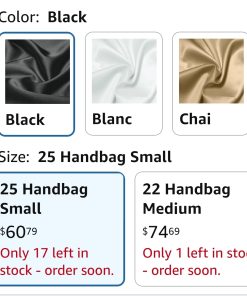 Alternative view of Satin Purse Organizer for Chanel 25 Bag Small, Black