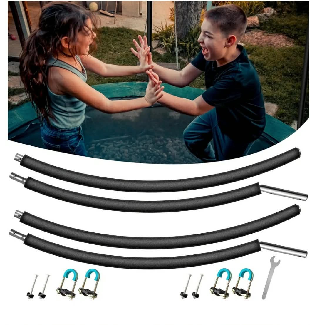 2 PCS Trampoline Curved Poles, Universal Trampoline Replacement Enclosure Poles to Fit 8-16FT Curved Pole Frame - Image 6
