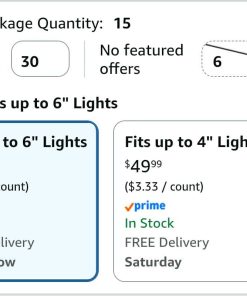 Alternative view of 15 Pcs Recessed Light Covers 9.3 x 9.3 x 5.6 in for 6" Ceiling Fixtures