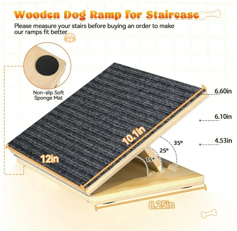 4 Pack Upgraded Dog Ramps for Stairs, Adjustable Stair ramp - Image 11