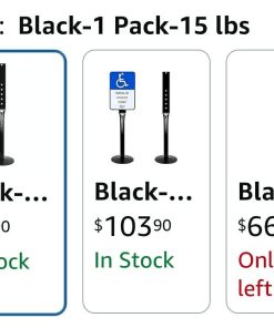 Alternative view of Parking Sign Post 48" Heavy Duty Sign Stand Cast Iron Sign Base