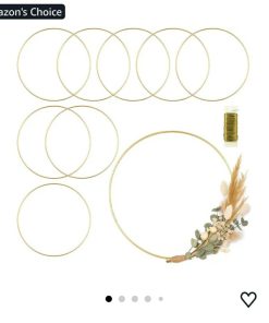 8 Pack Metal Rings for Crafts 18 Inches Macrame Rings Dream Catcher Supplies Floral Hoop Centerpieces Circle Centerpieces