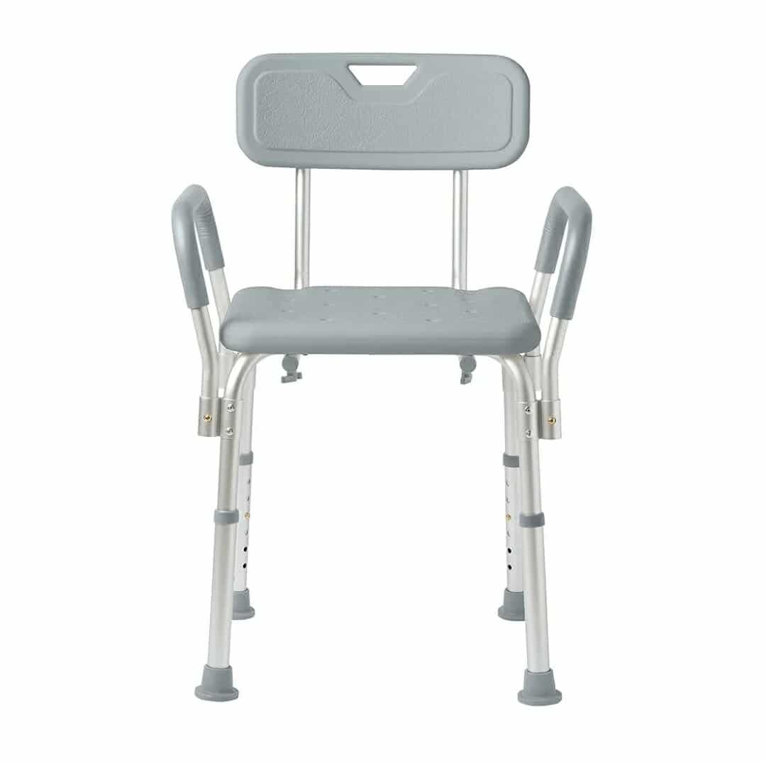 Shower Chair with Backrest and Padded Armrests - 350 lb