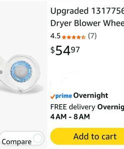 Alternative view of Dryer Blower Wheel and Housing Assembly Compatible with Electrolux Frigidaire Kenmore Dryer Blower Wheel Parts,Frigidaire Dryer Blower Fan