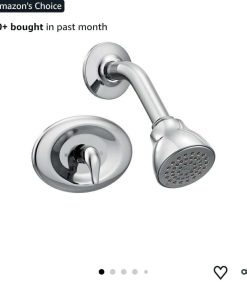 Moen TL2369EP Chateau Single-Handle Posi-Temp Eco-Performance Tub and Shower Trim Kit, Valve Required, Chrome, Showerhead, Lever Handle
