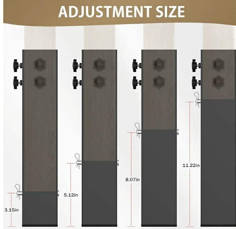 4 Pack Carbon Steel Dorm Bed Riser 3.15" Diameter Metal Bed Riser - Image 6