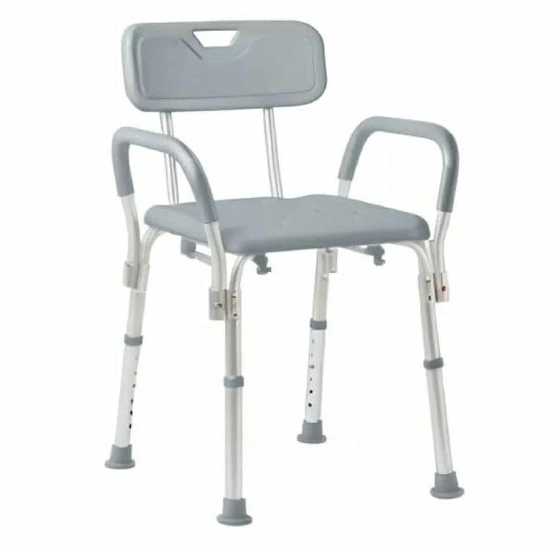 Shower Chair with Backrest and Padded Armrests - 350 lb - Image 5
