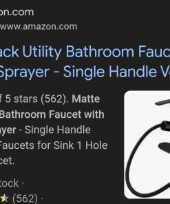 Alternative view of Matte Black Utility Bathroom Faucet with Pull Out Sprayer - Single Handle Vessel Sink Faucets for Sink 1 Hole
