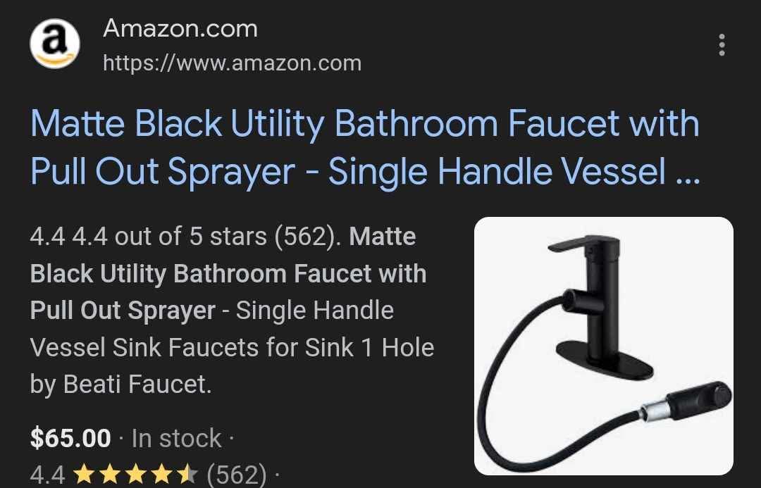 Matte Black Utility Bathroom Faucet with Pull Out Sprayer - Single Handle Vessel Sink Faucets for Sink 1 Hole - Image 2