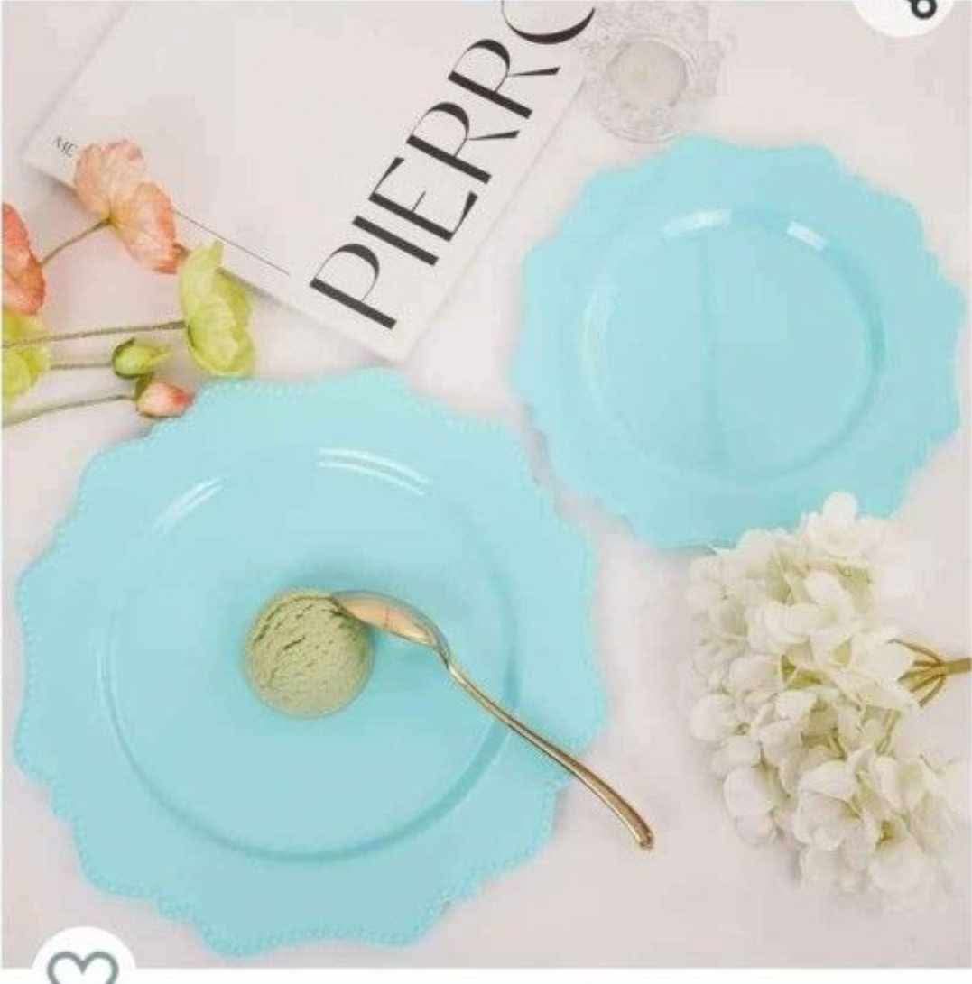 Disposable Plastic Plates 60Pcs, Light Baby blue Party Plates, Heavy Duty 30 Dinner plate 10.5” and 30 Salad/Dessert Plate 8.25” - Image 7