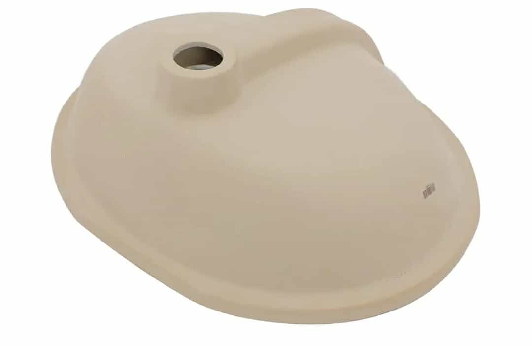 Undermount Bathroom Sink - 19 x16 inch Oval Vessel Sink Under counter Lavatory Sink White Ceramic Vanity Sink with Overflow, Modern Art Basin, Interior Size 17-2/5" x 14-1/9 - Image 8