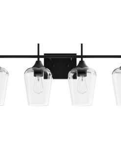 4 Light Bathroom Light Fixture Over Mirror