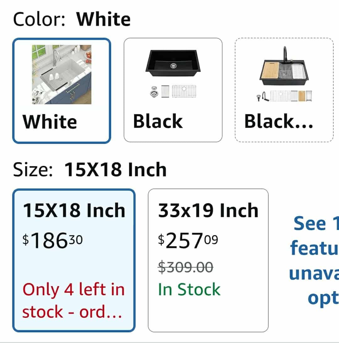 Lordear Granite Composite White Bar Sink 15 x 18 Inch Undermount Kitchen RV Sinks Small Quartz Bar Sink - Image 2