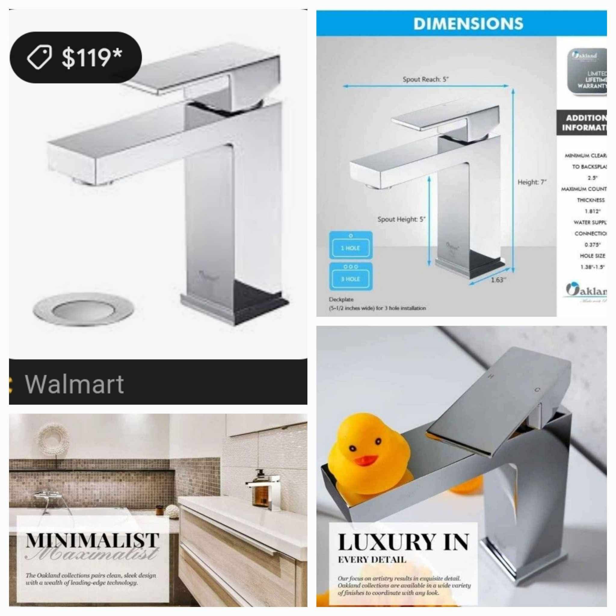 Modern Single Handle Bathroom Sink Faucet, Chrome - Image 11