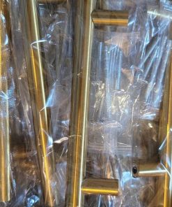 Alternative view of 10 Pack Brushed Brass Cabinet Pulls Drawer Handles Gold Kitchen Hardware - Brass, 4in