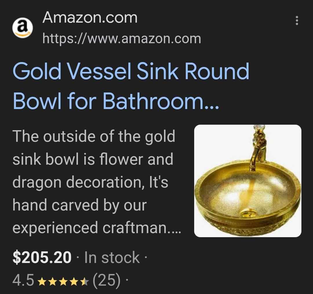 Gold Vessel Sink Round Bowl for Bathroom Countertop Ceramic Wash Basin with Hand Carved Dragon Pattern, L16.4"W16.4 - Image 2