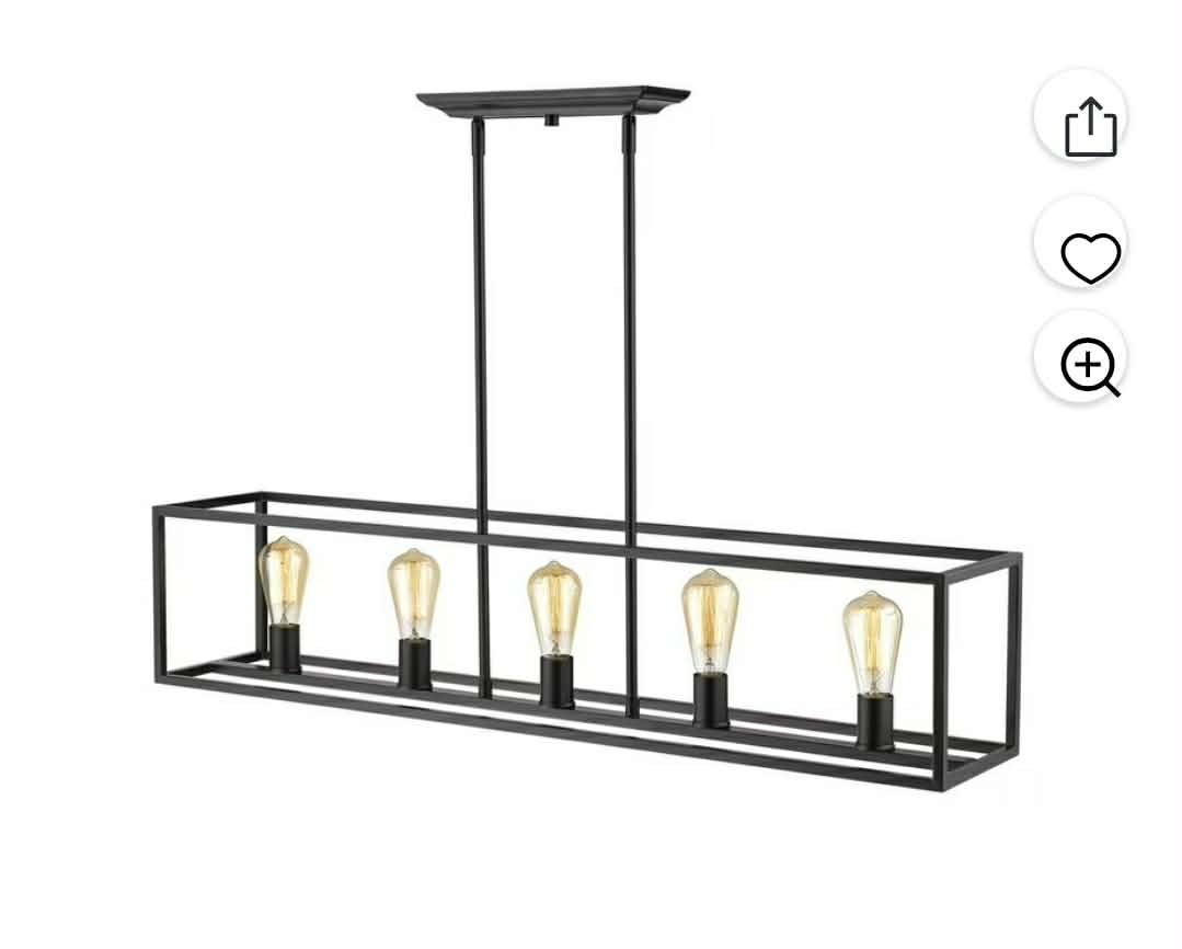 Golden Lighting Wesson 5-light Island Light in Matte Black