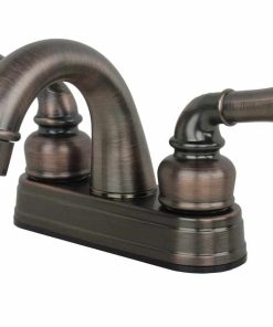 Brass RV Mobile Home Non-Metallic Centerset Lavatory Faucet, Brushed Bronze Finish