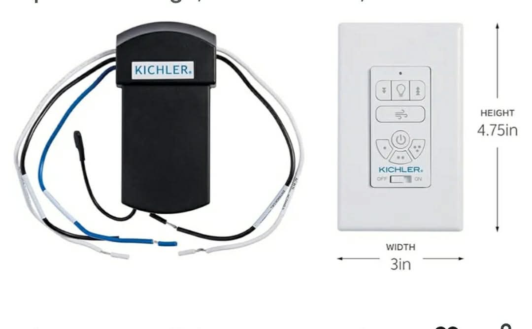 AC Standard Limited Function Wall Control System, Modern, Slim Design, 3 Speed Settings, Breeze Mode
