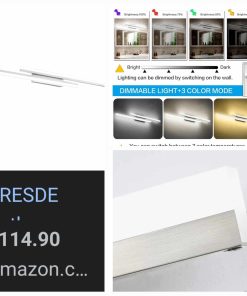 Alternative view of Vanity Light Dimmable 3 Colors Changeable 48in Modern Brushed Nickel LED Bathroom Light Fixtures