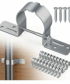 20 PCS Fence Post Brackets, 2-3/8 Steel to Wood Fence Bracket, Fence Brackets