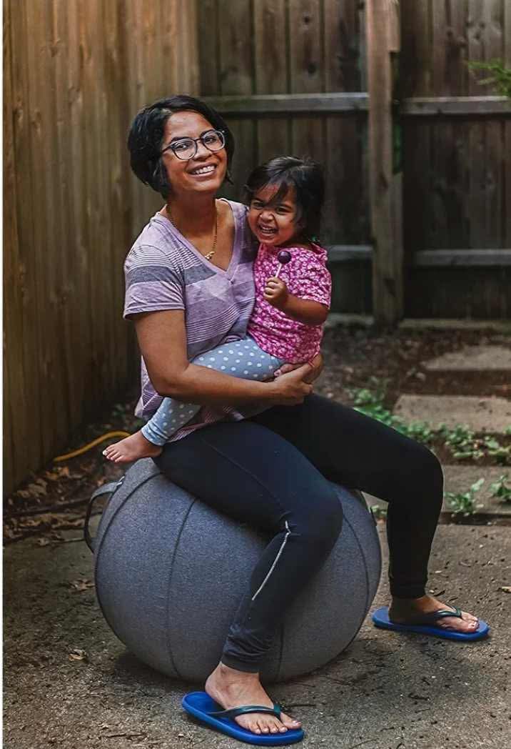 Premium Ergonomic Sitting Ball Chair, Felt, Standard Size (22 to 24 inches) - Image 6