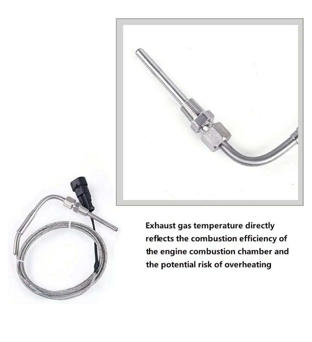 Exhaust Gas Temperature EGT Gauge Kit 2‑1/16in 52mm Ultra Thin 0‑1800℉ Red LED with Sensor and Dashboard Pod - Image 10