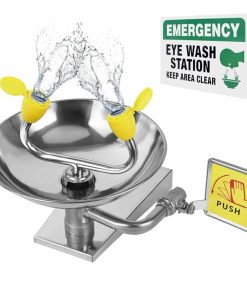 Wall-Mounted Emergency, Portable First Aid Eyewash Station Eye Irrigation Sign, 304 Stainless Steel OSHA Apporoved